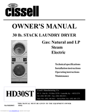 CISSELL MANHD30ST Owner's Manual