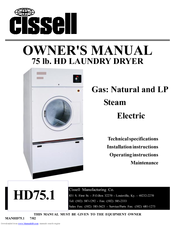 Cissell Commercial Dryer Manual 95+ Pages - Latest Update 
