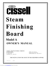 CISSELL SFBMAN99 Owner's Manual