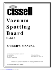 CISSELL VSBMAN61 Owner's Manual
