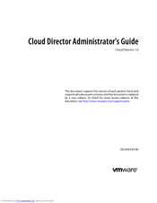 VMWARE CLOUD DIRECTOR 1.0 Admin Manual