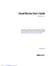 Vmware CLOUD DIRECTOR 1.0 Manual