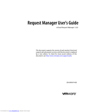VMWARE VCLOUD REQUEST MANAGER 1.0.0 Manual