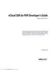 VMWARE VCLOUD SDK 1.0 - FOR NET DEVELOPERS GUIDE Manual