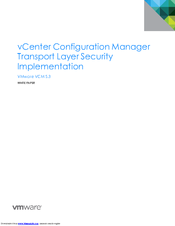 VMWARE VCM 5.3 - TRANSPORT LAYER SECURITY IMPLEMENTATION Manual