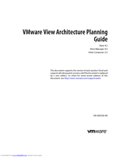 VMWARE VIEW 4.5 - ARCHITECTURE PLANNING EN-000350-00 Manual