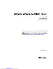 VMWARE VIEW 4.5 Installation Manual