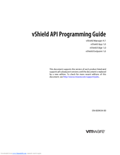 VMWARE vShield Endpoint 1.0 Programming Manual
