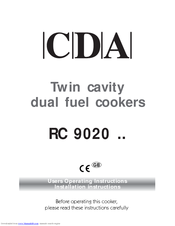 Cda RC9020 Operating & Installation Instructions Manual