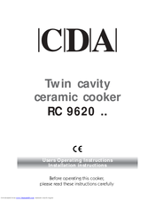 Cda RC9620 Operating & Installation Instructions Manual