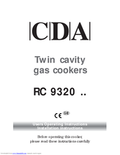 CDA RC 9320 F Operating & Installation Instructions Manual