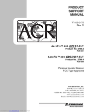ACR ELECTRONICS AEROFIX 406 GPSIOP-ELT Product Support Manual
