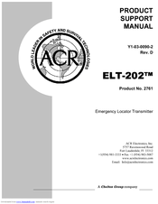 ACR ELECTRONICS ELT-202 EMERGENCY LOCATOR TRANSMITTER Product Support Manual
