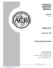 ACR ELECTRONICS FPR-10 PROGRAMMER Product Support Manual