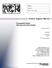 ACR ELECTRONICS THUNDERBIRD S.S.A.S. Product Support Manual