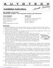 Autotech 10.425.1426K Installation Instructions
