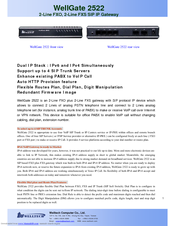 WELLTECH WELLGATE 2522 Datasheet