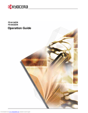 Kyocera 9130DN - B/W Laser Printer Operation Manual