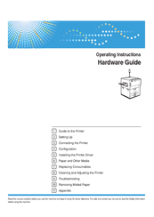 Ricoh 9100DN - Aficio SP B/W Laser Printer Hardware Manual