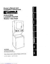 Kenmore 9875 - 24 in. Laundry Center Owner's Manual And Installation Instructions