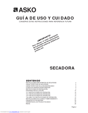 Asko T711 Guía De Uso Y Cuidado