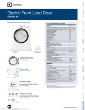 Electrolux EIED50LIW Product Specifications