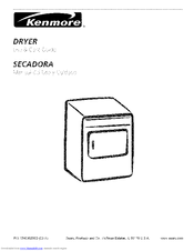 Kenmore 8041 - 5.8 cu. Ft. Capacity Electric Dryer Use And Care Manual