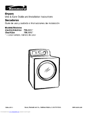 Kenmore 796.8884 Use & Installation Instructions Manual