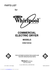 Whirlpool CEM2750KQ Parts List