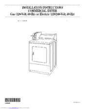 Whirlpool CGM2941TQ Installation Instructions Manual