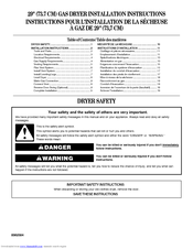 Whirlpool LGR4634PQ Installation Instructions Manual
