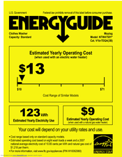 Maytag NTW4750YQ Energy Manual