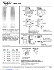 Whirlpool WED5200T Product Dimensions