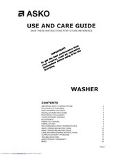 Asko W6461 Manuals | ManualsLib