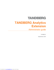 TANDBERG ANALYTICS EXTENSION - Administrator's Manual