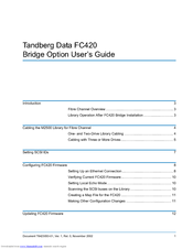 Tandberg Data MSERIES FC USER User Manual