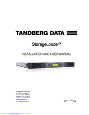 Tandberg Data StorageLoader Installation And User Manual