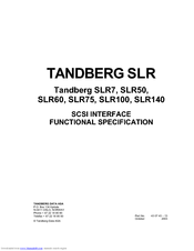 Tandberg Data SLR60 Manual