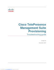 Cisco TELEPRESENCE MANAGEMENT SUITE PROVISIONING Troubleshooting Manual