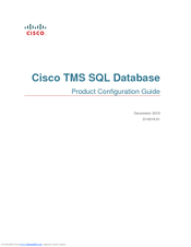 Cisco TMS SQL DATABASE Configuration Manual
