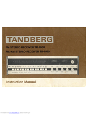 TANDBERG TR-1000 Instruction Manual