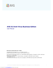 Avg ANTI-VIRUS BUSINESS EDITION 9.0 - REV 90.6 User Manual