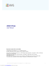 Avg ANTI-VIRUS FREE EDITION 9.0 User Manual