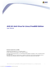 Avg AVG 8.5 ANTI-VIRUS - LINUX-FREEBSD REV 85.2 User Manual