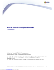 AVG 8.5 ANTI-VIRUS PLUS FIREWALL User Manual