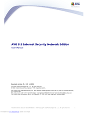 AVG 8.5 INTERNET SECURITY NETWORK EDITION - V 85.2 User Manual