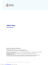 Avg AVG 9 FREE - REV 90.13 User Manual