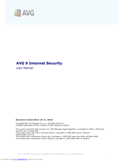 Avg INTERNET SECURITY 9 - REV 90.31 User Manual