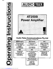 Audio Telex AT250B Operating Instructions