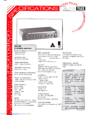 Audio Telex SA120 Specifications